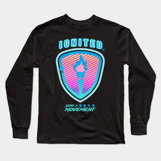 ignited Athlete Long Sleeve T-Shirt by GLStyleDesigns